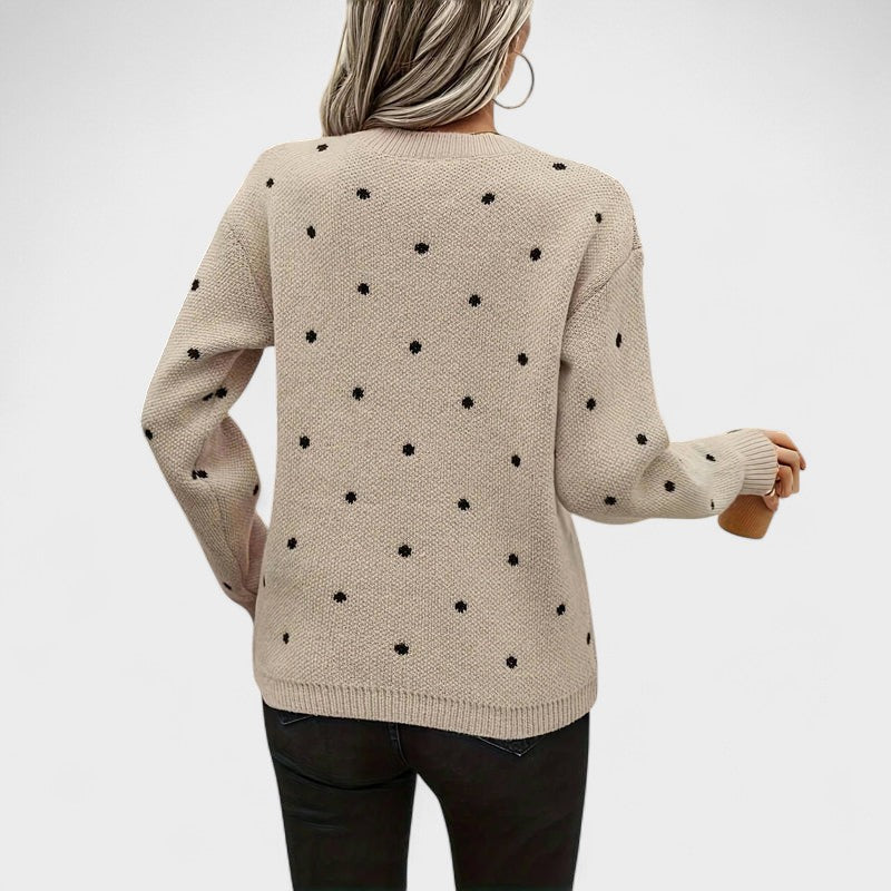 Carina - Polka Dot Knit Sweater