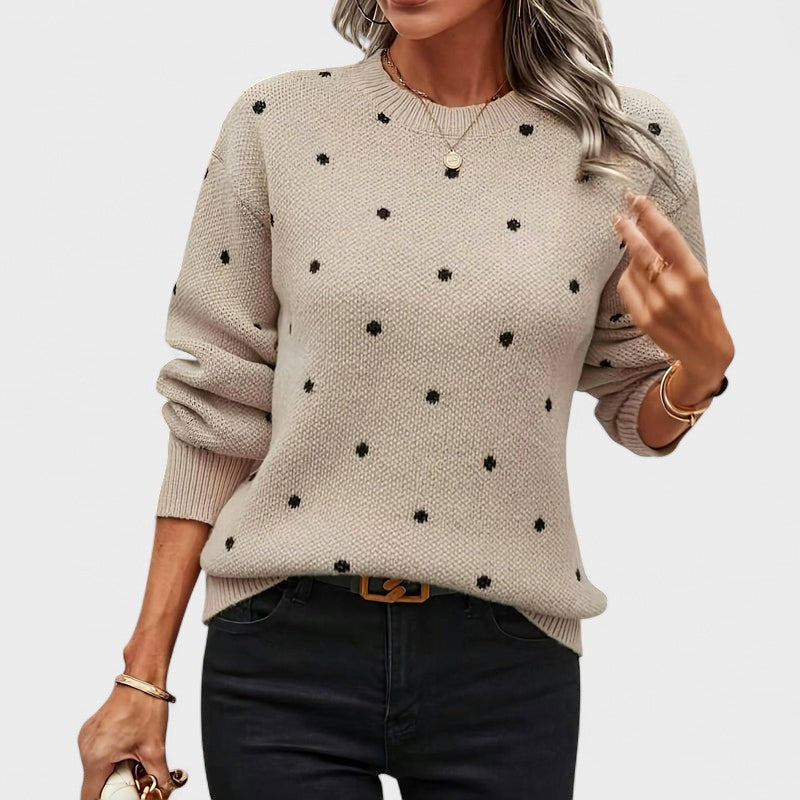 Carina - Polka Dot Knit Sweater