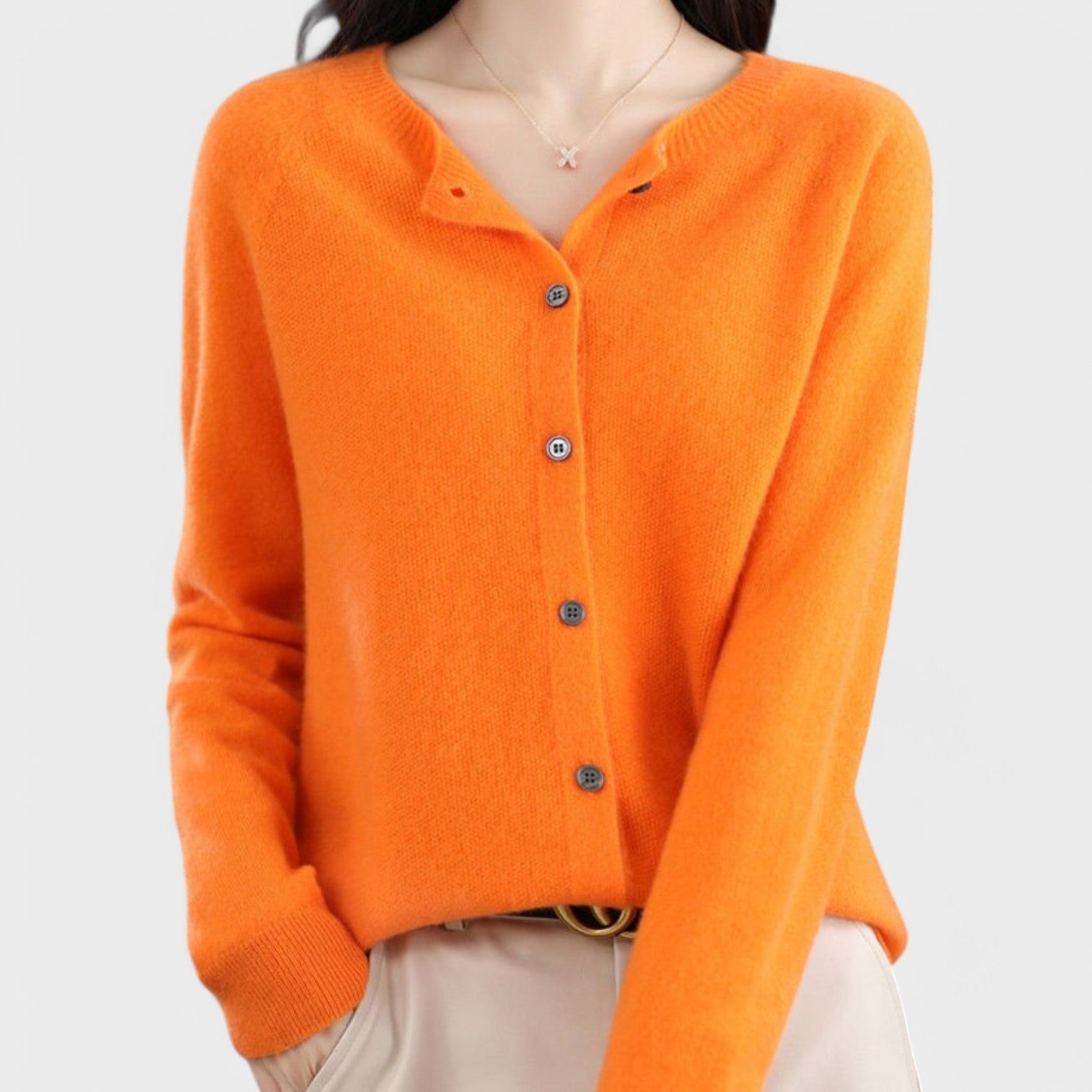 Jessica – Cashmere Knit Cardigan