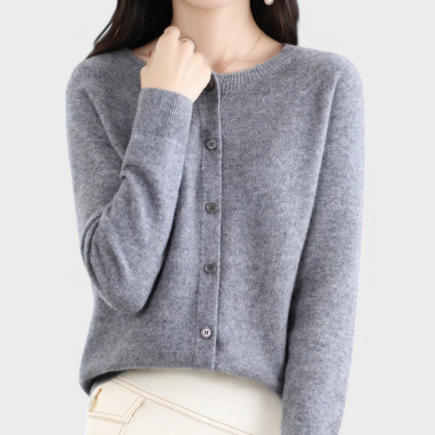 Jessica – Cashmere Knit Cardigan