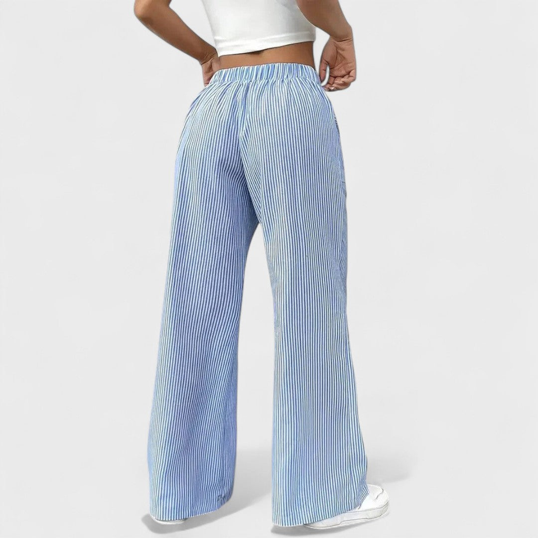 Maria - Comfortable Wide-Leg Pants with Elegant Details