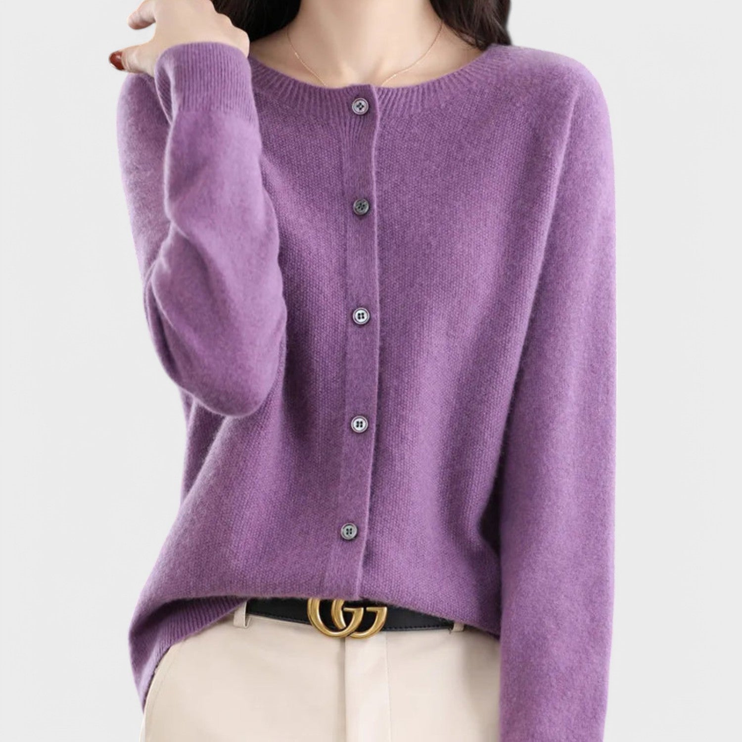 Jessica – Cashmere Knit Cardigan