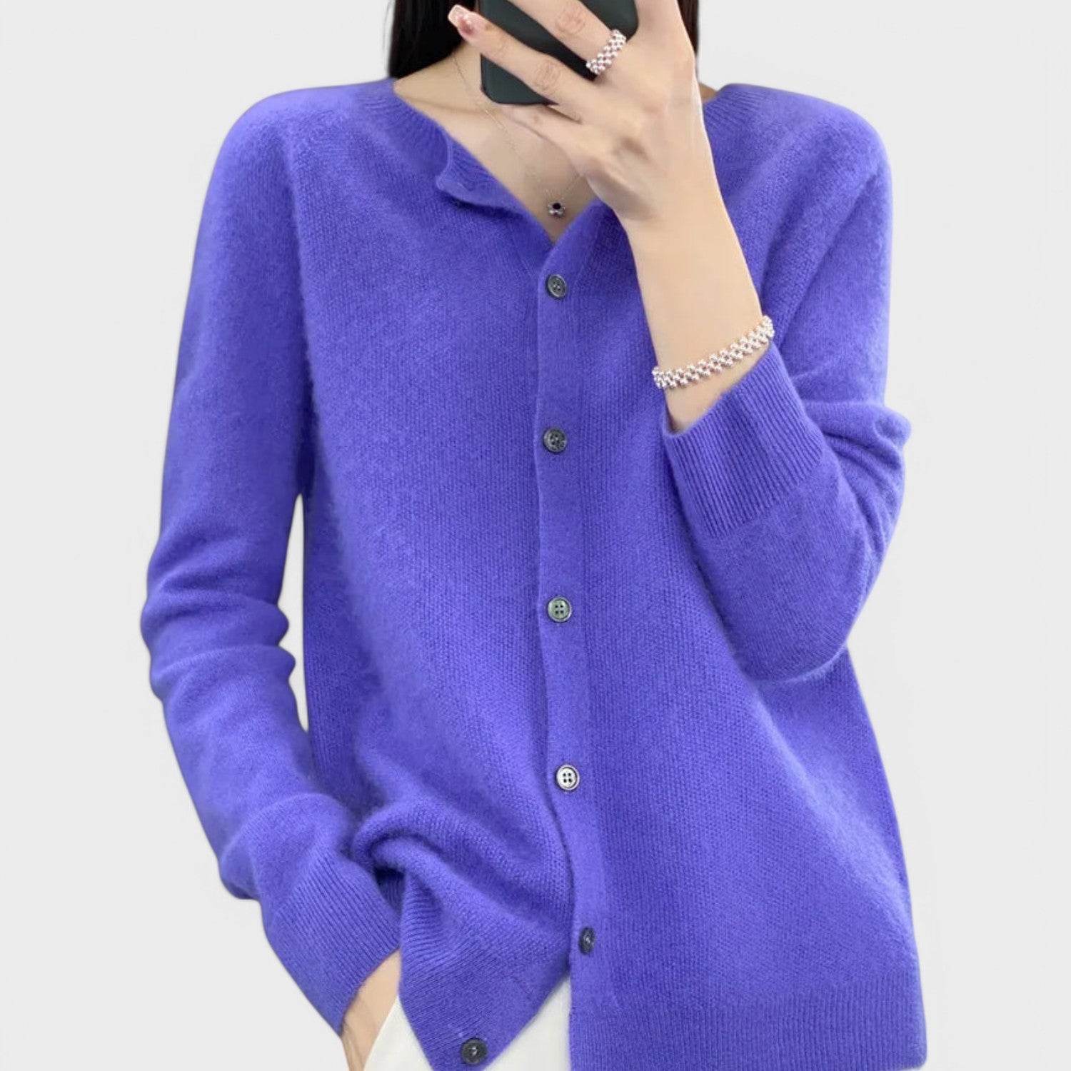 Jessica – Cashmere Knit Cardigan