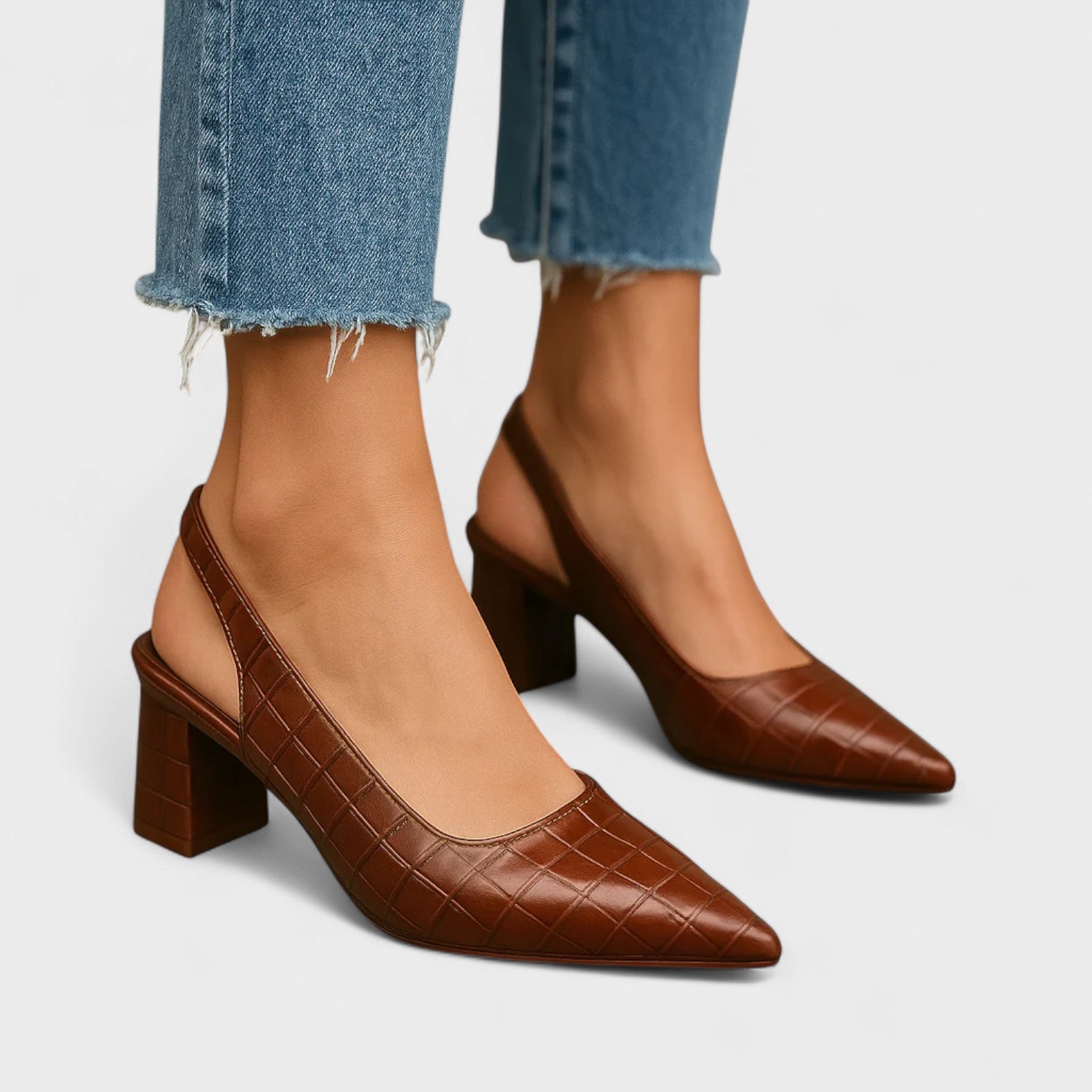 Vera – Crocodile-Pattern High Heels