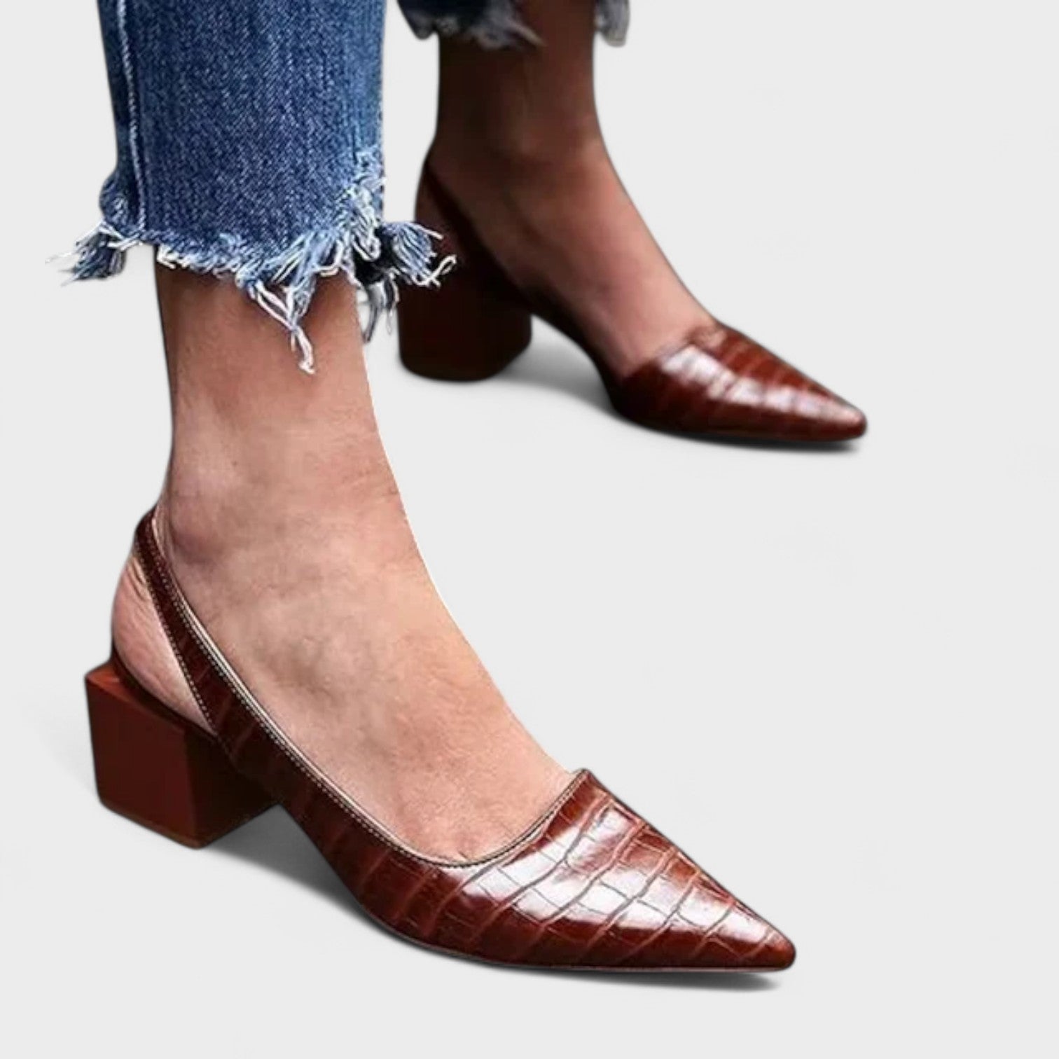 Vera – Crocodile-Pattern High Heels