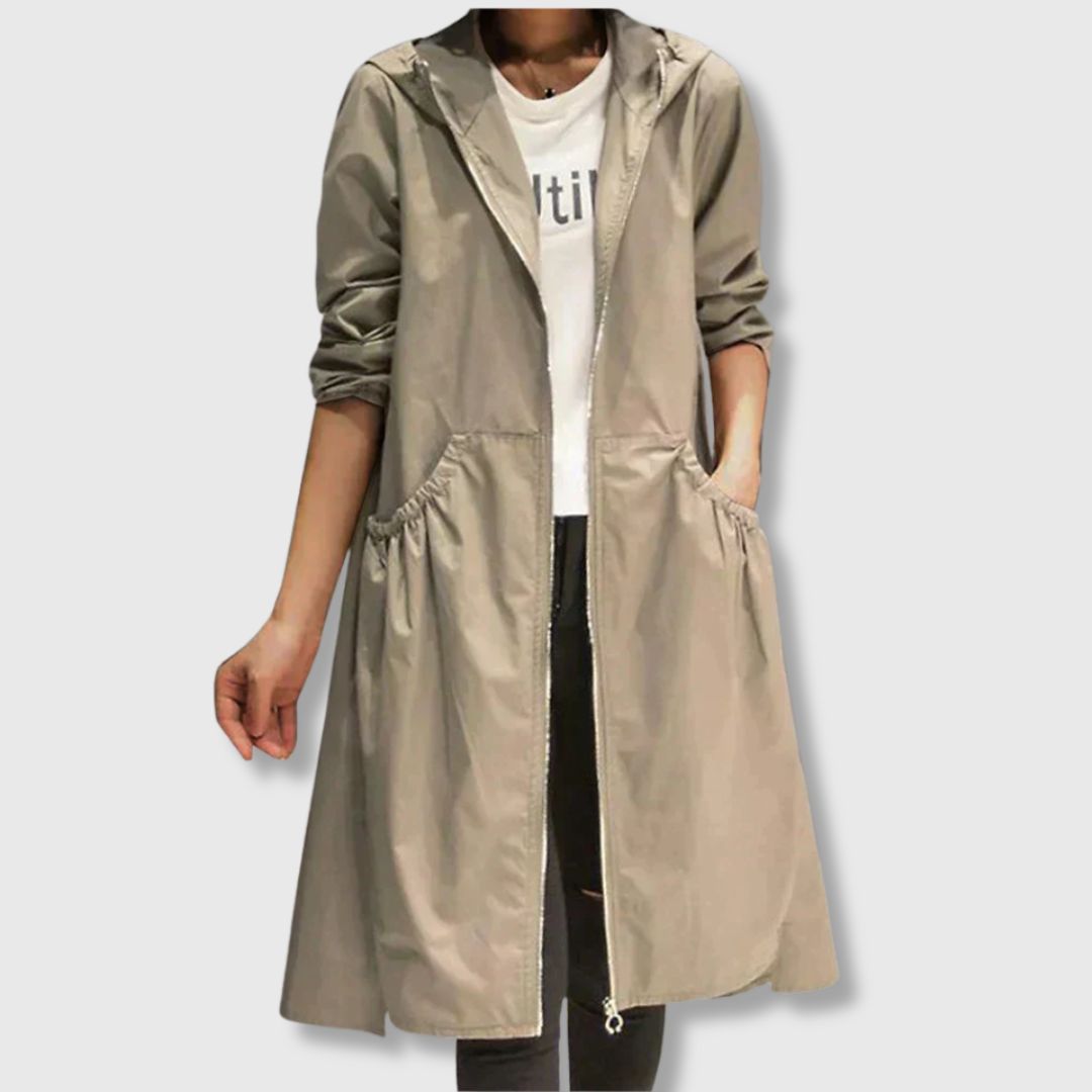 Roberta - Long Trench Coat for Comfort
