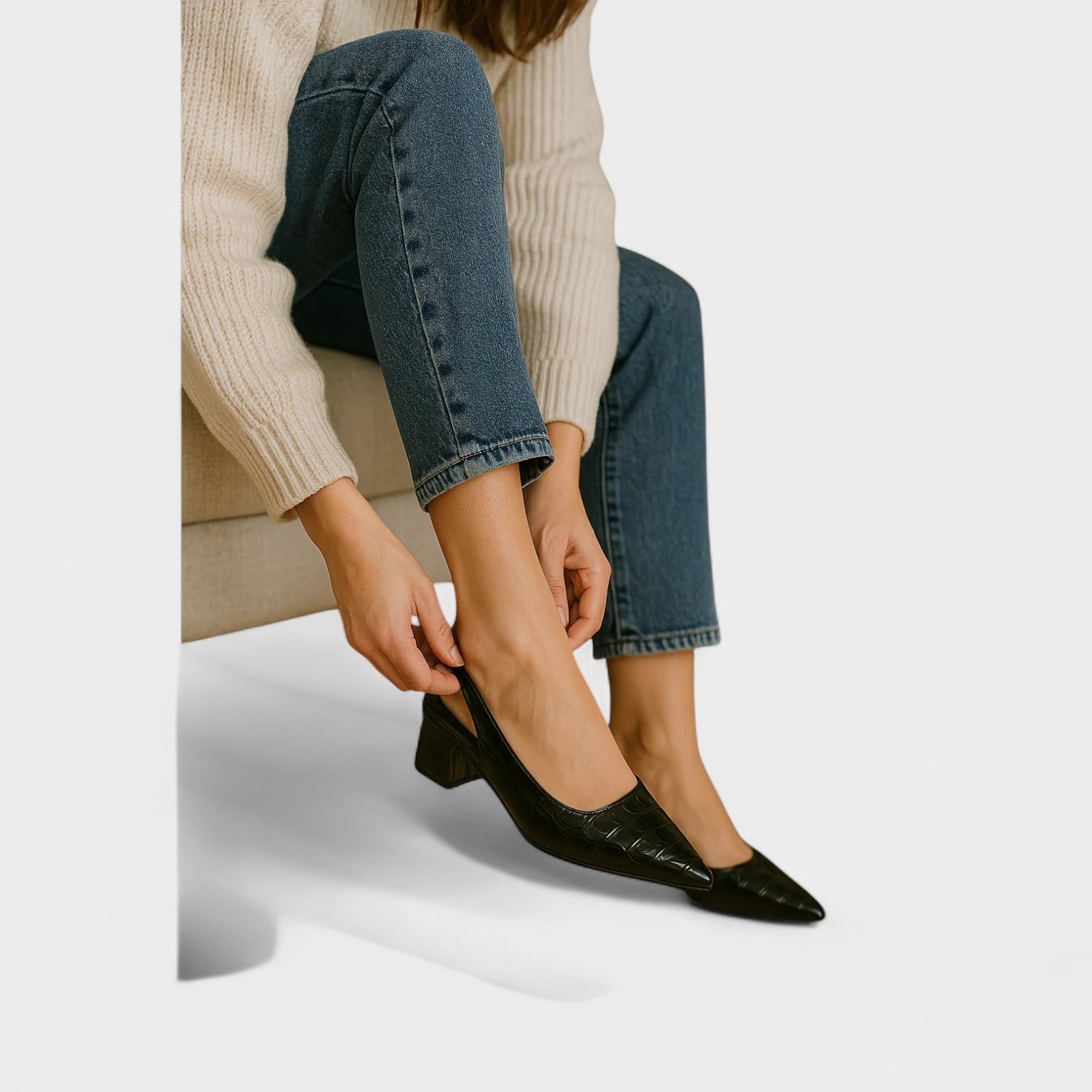 Vera – Crocodile-Pattern High Heels