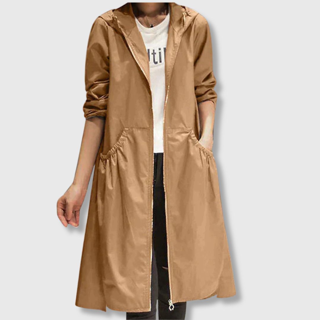 Roberta - Long Trench Coat for Comfort