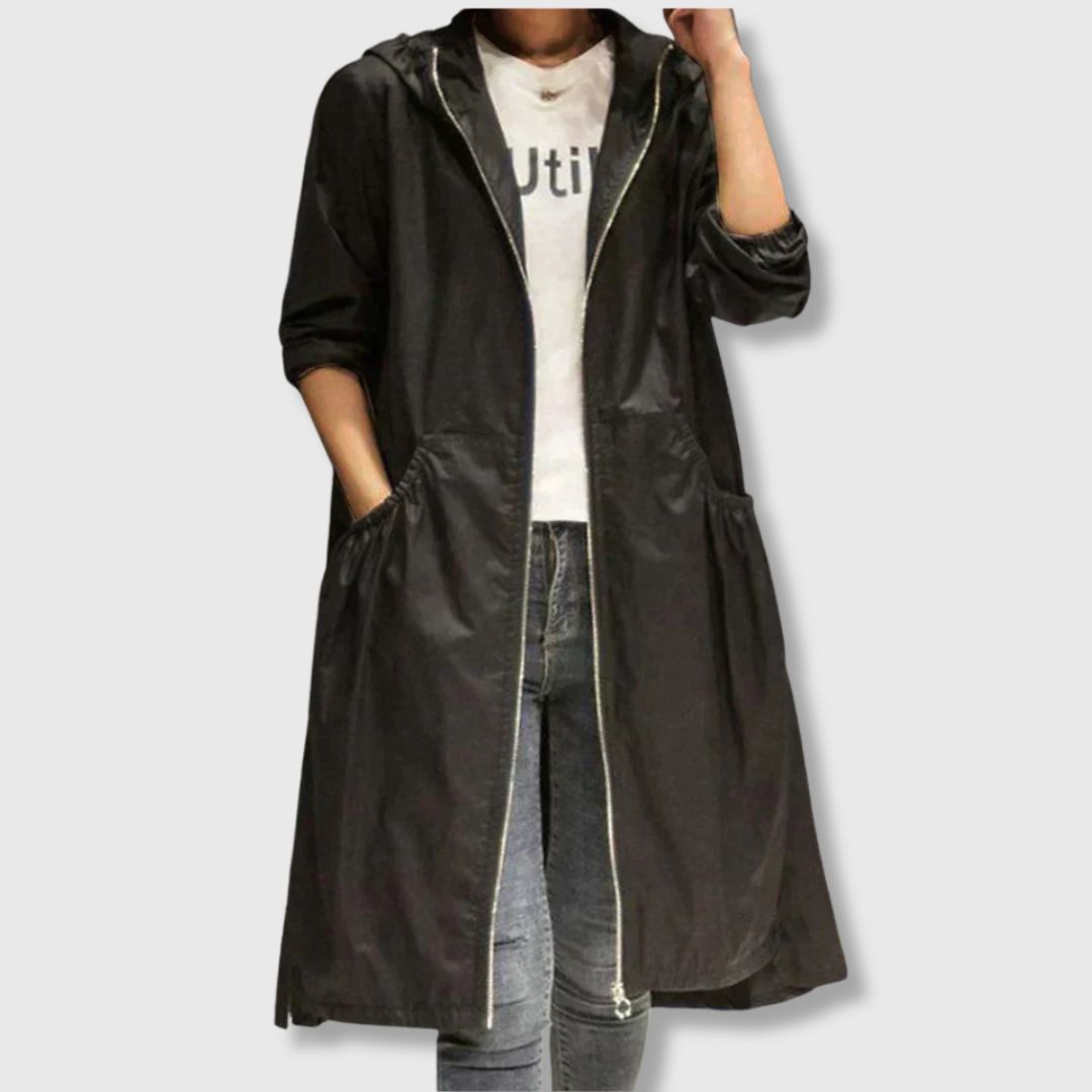 Roberta - Long Trench Coat for Comfort