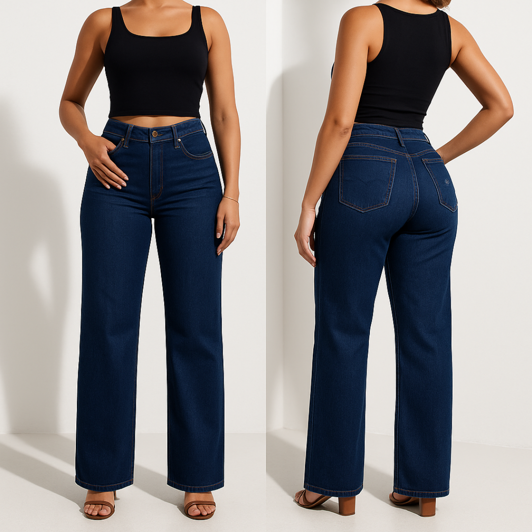 Aline - Stretch Mid-Rise Denim Pants