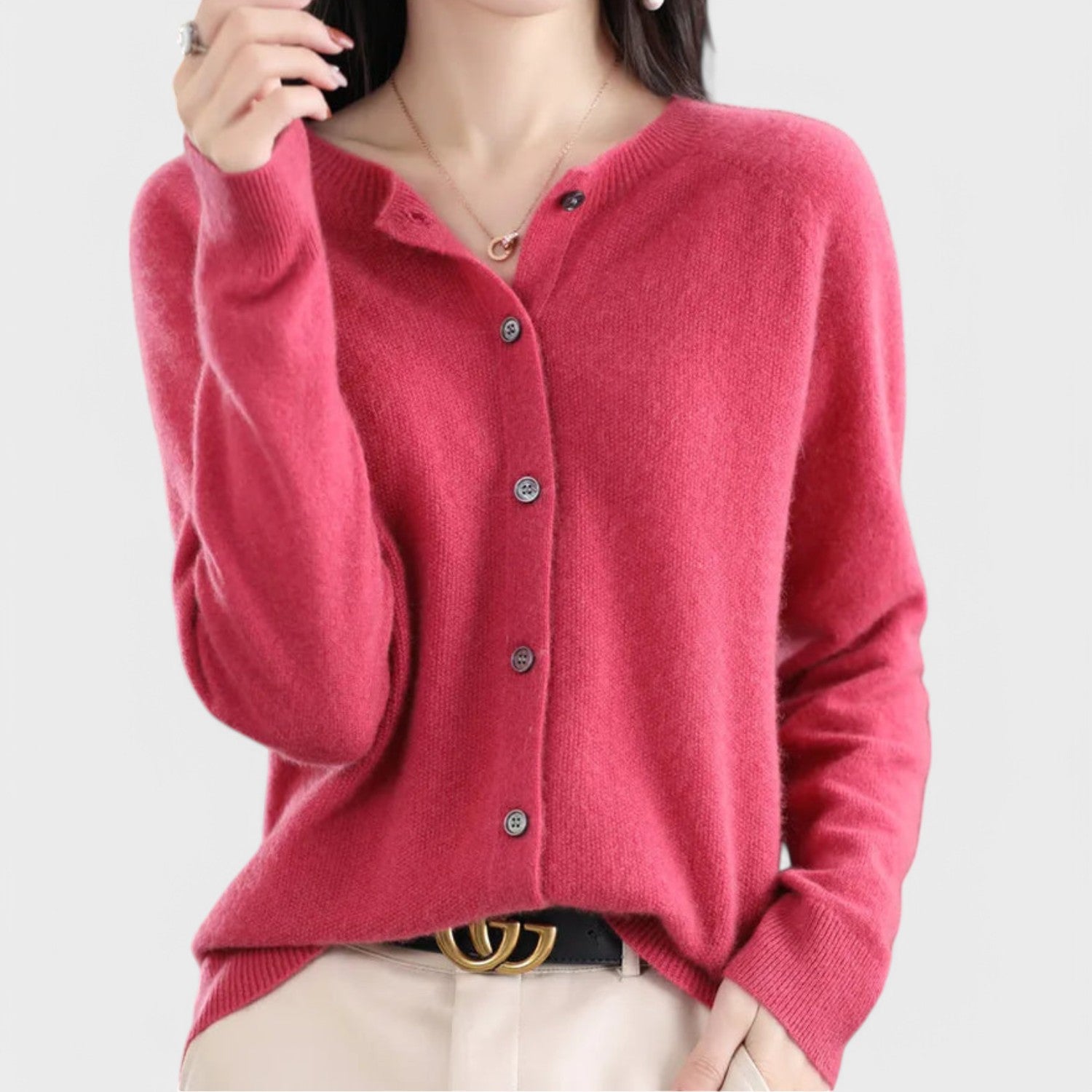 Jessica – Cashmere Knit Cardigan