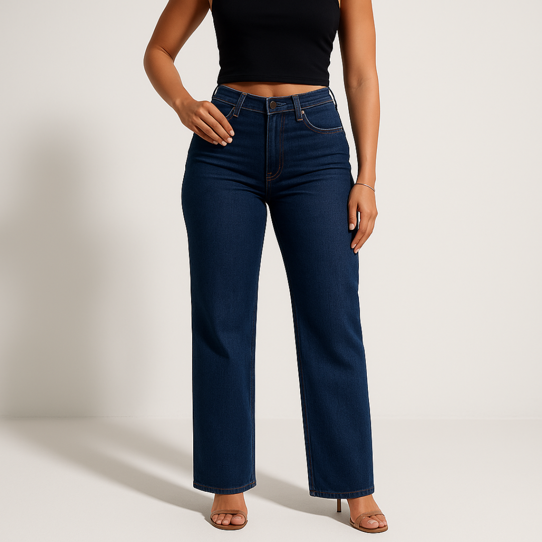 Aline - Stretch Mid-Rise Denim Pants