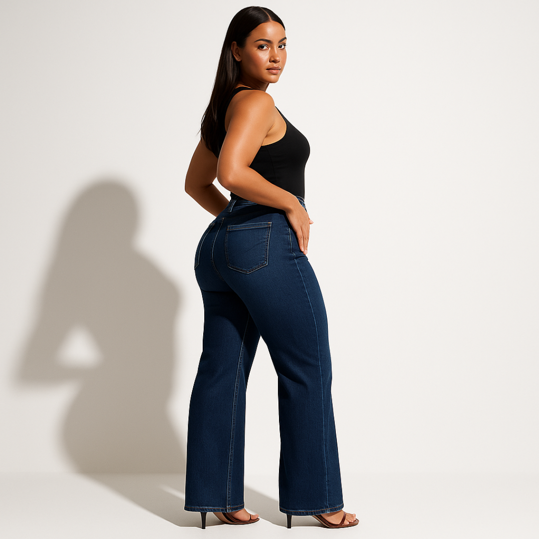 Aline - Stretch Mid-Rise Denim Pants