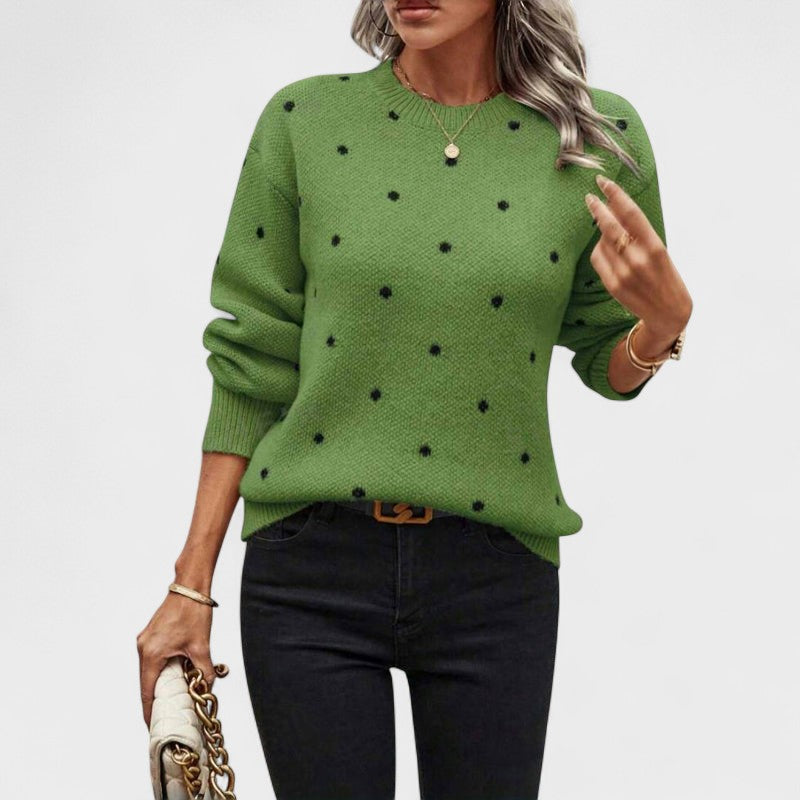 Carina - Polka Dot Knit Sweater