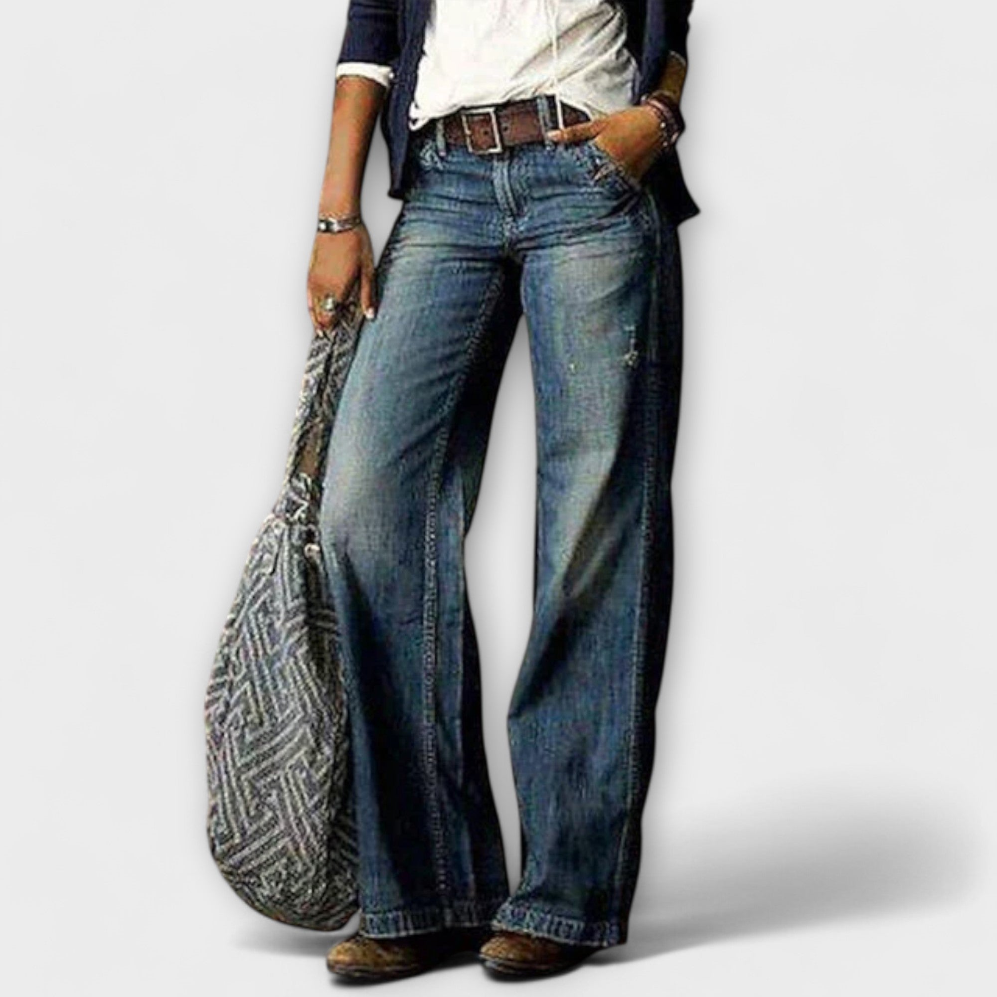 Fabiana - Wide-Leg Denim Pants