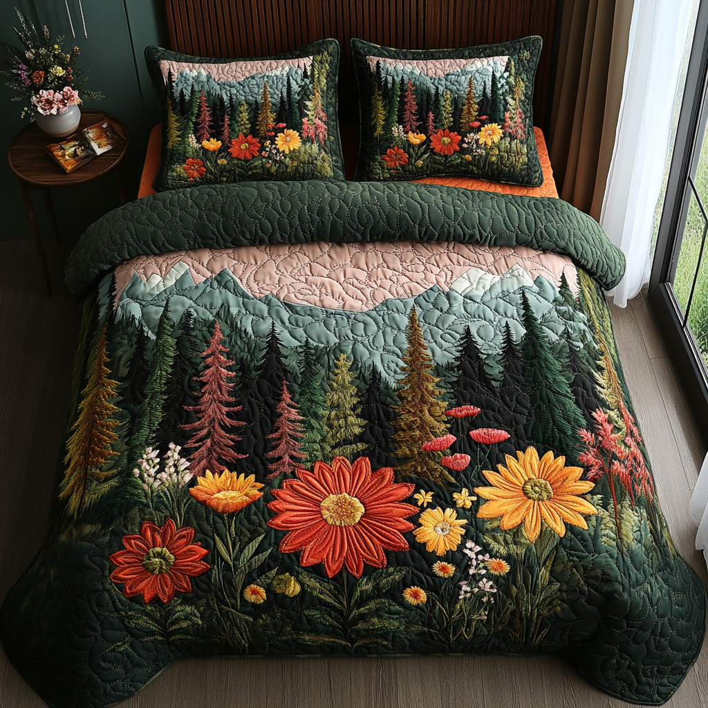 Woodland 3-Piece Quilted Bedding Set