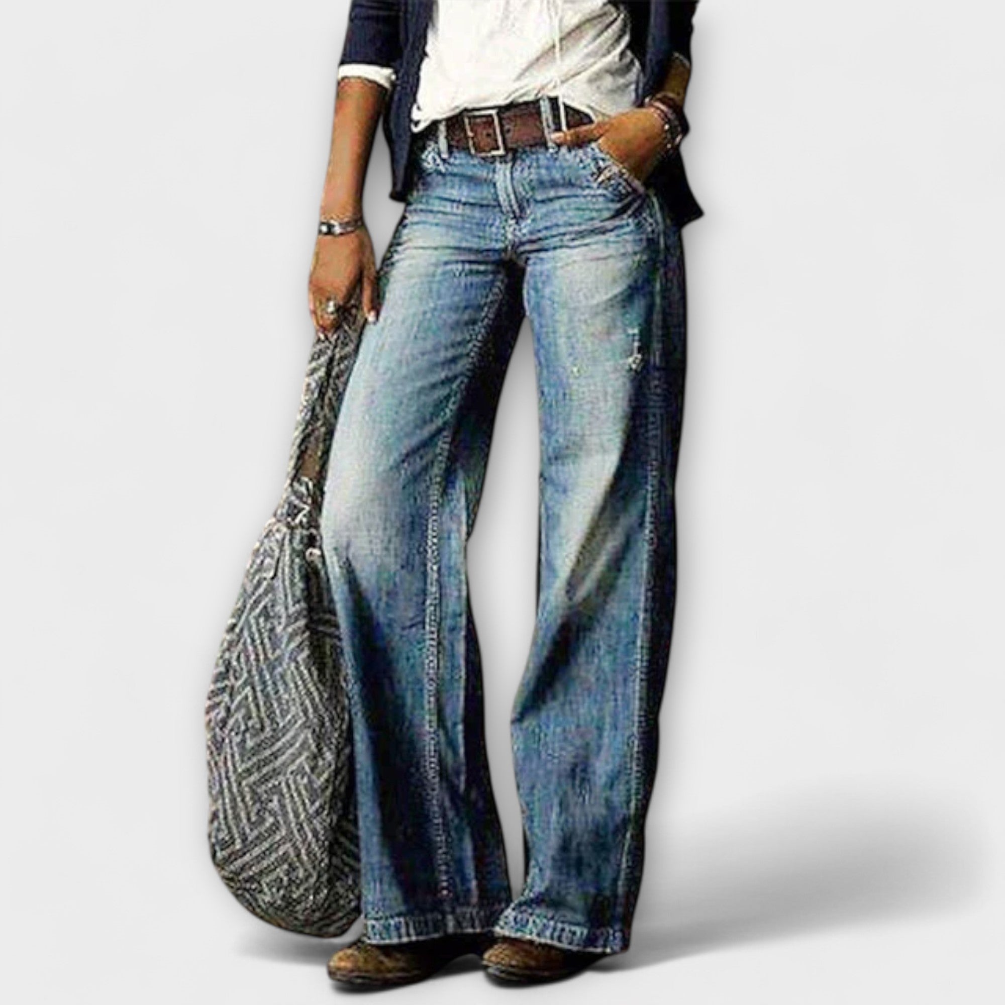 Fabiana - Wide-Leg Denim Pants