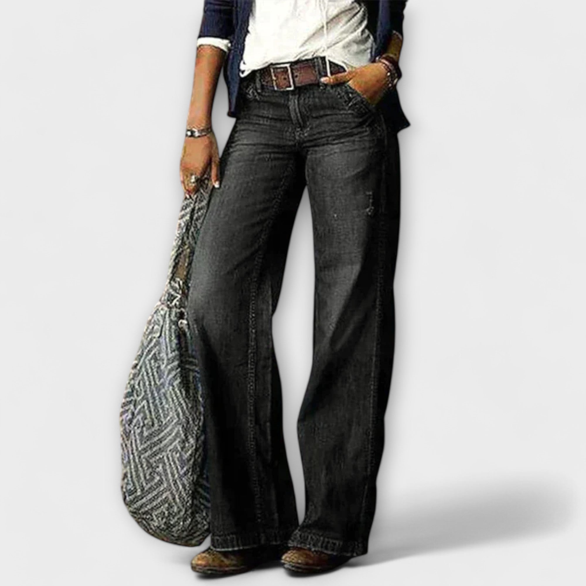 Fabiana - Wide-Leg Denim Pants
