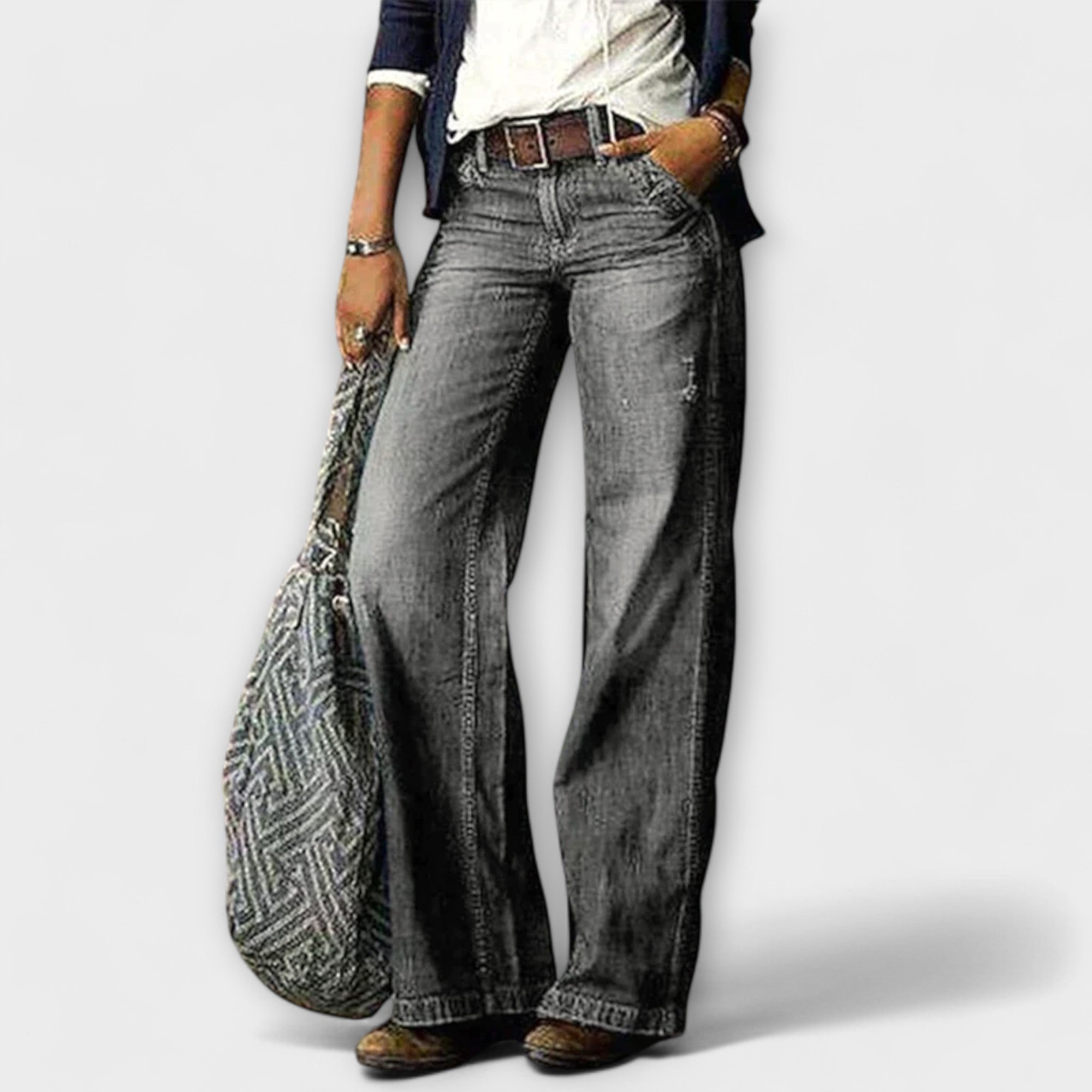 Fabiana - Wide-Leg Denim Pants