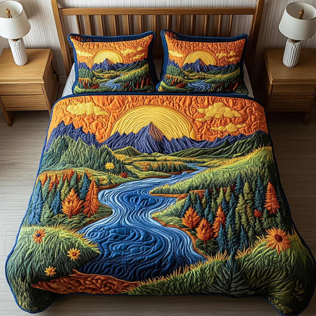 Forest 3-Piece Quilted Bedding Set