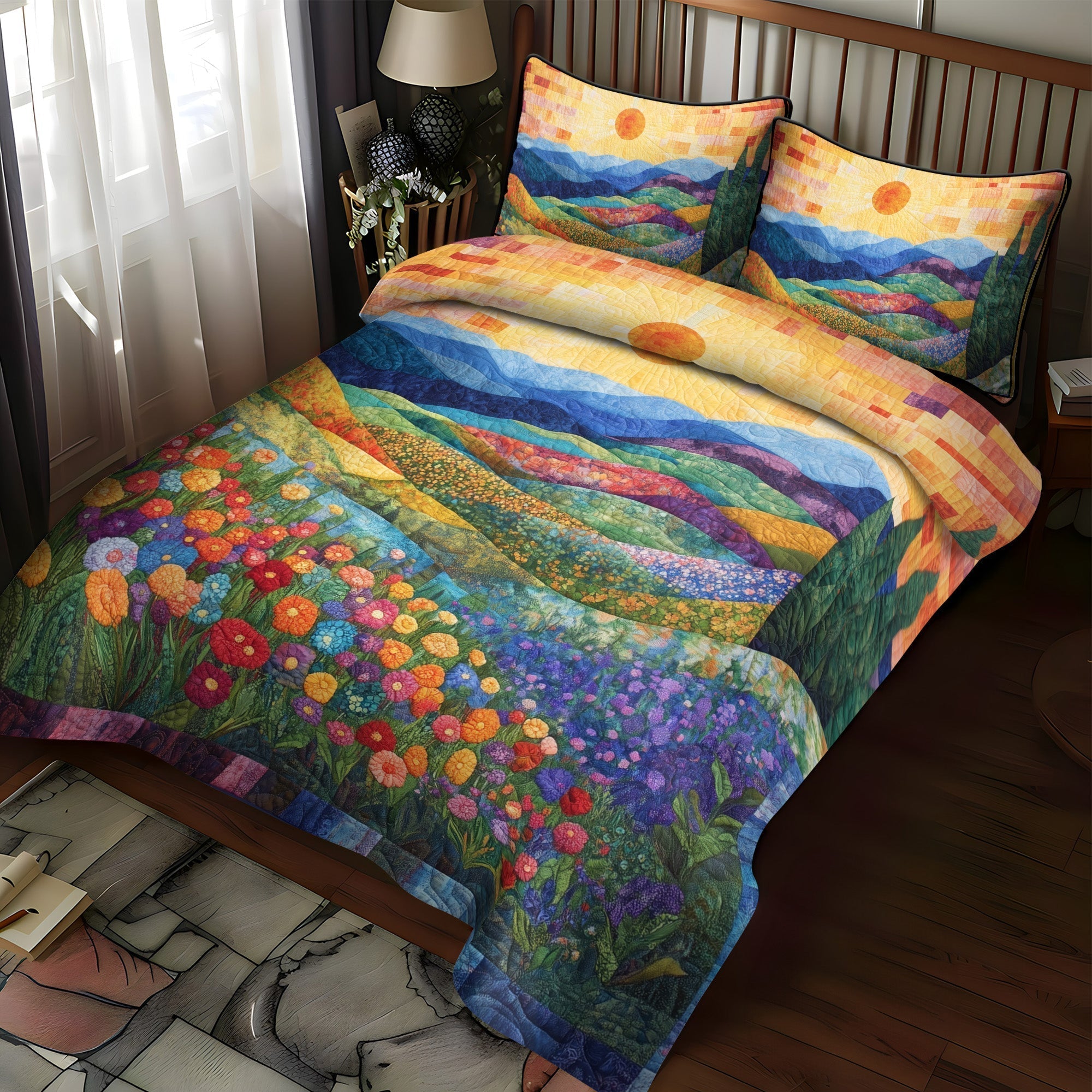Sunshine 3-Piece Quilted Bedding Set