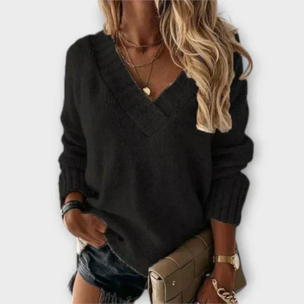 Carolina - Comfortable V-Neck Sweater