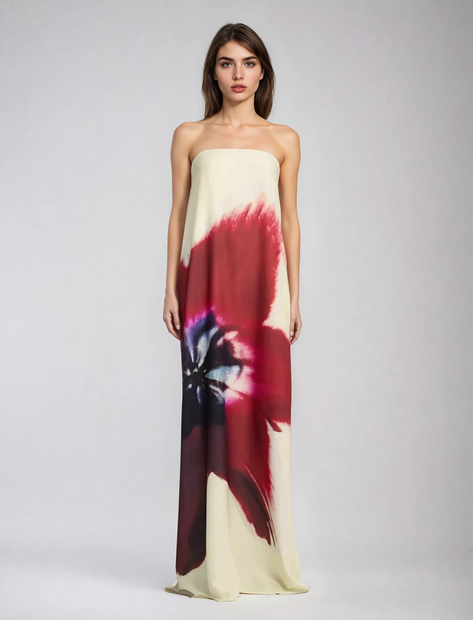 ORCHID Cream Tube Dress