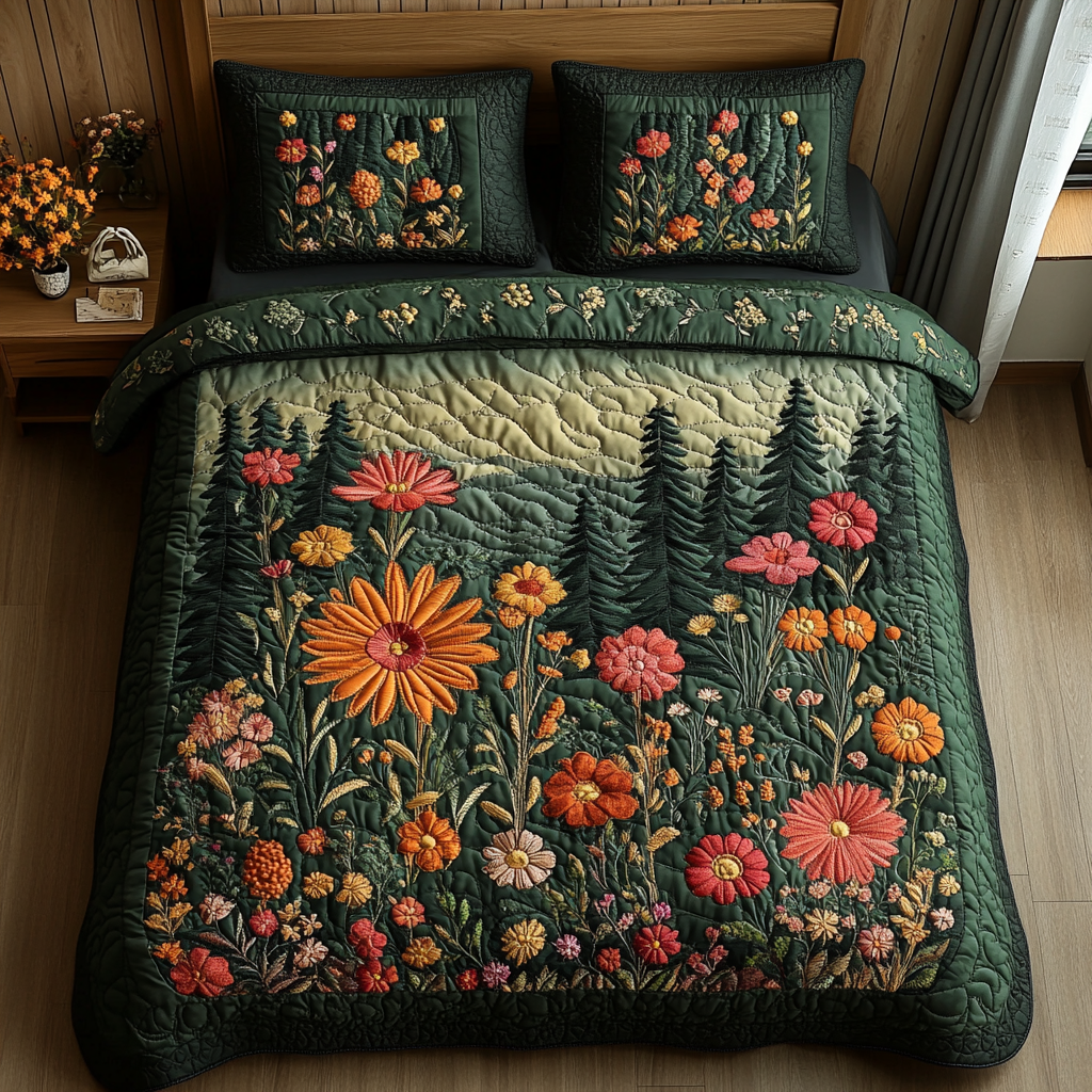 Woodland 3-Piece Quilted Bedding Set