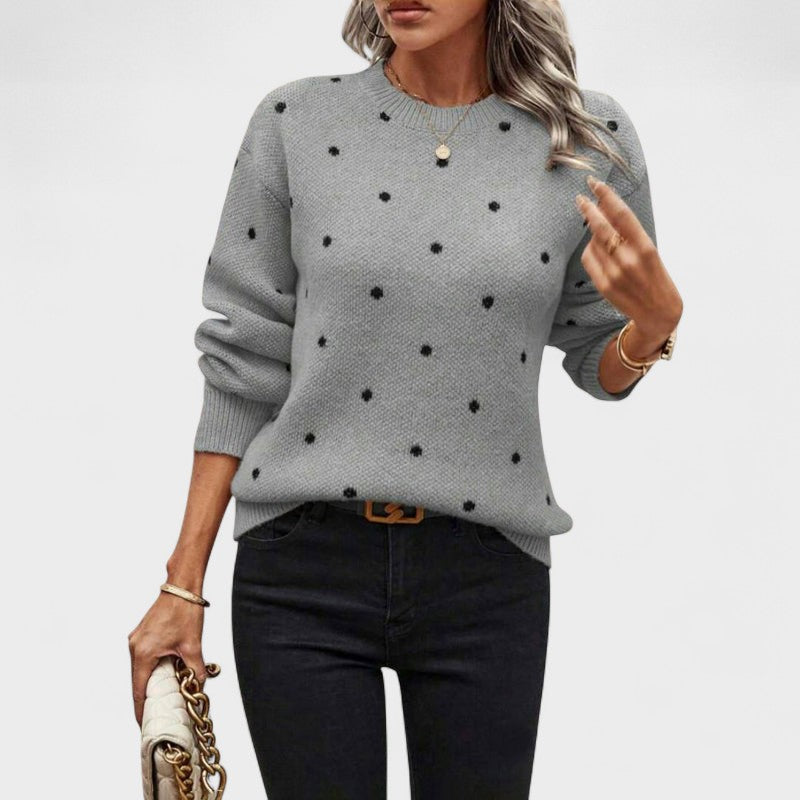 Carina - Polka Dot Knit Sweater
