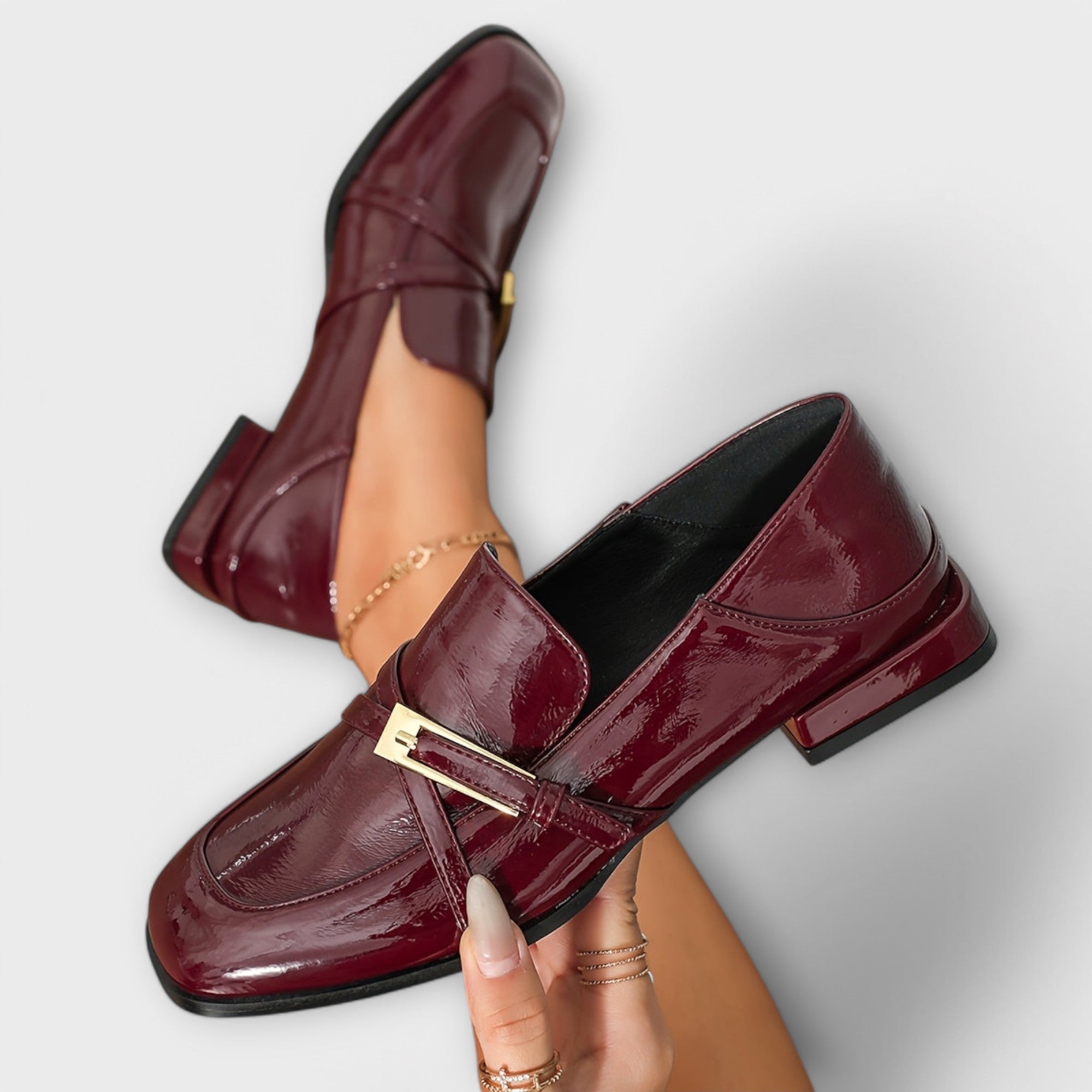 Isabel - Burgundy Loafers