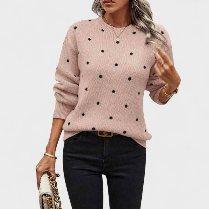 Carina - Polka Dot Knit Sweater