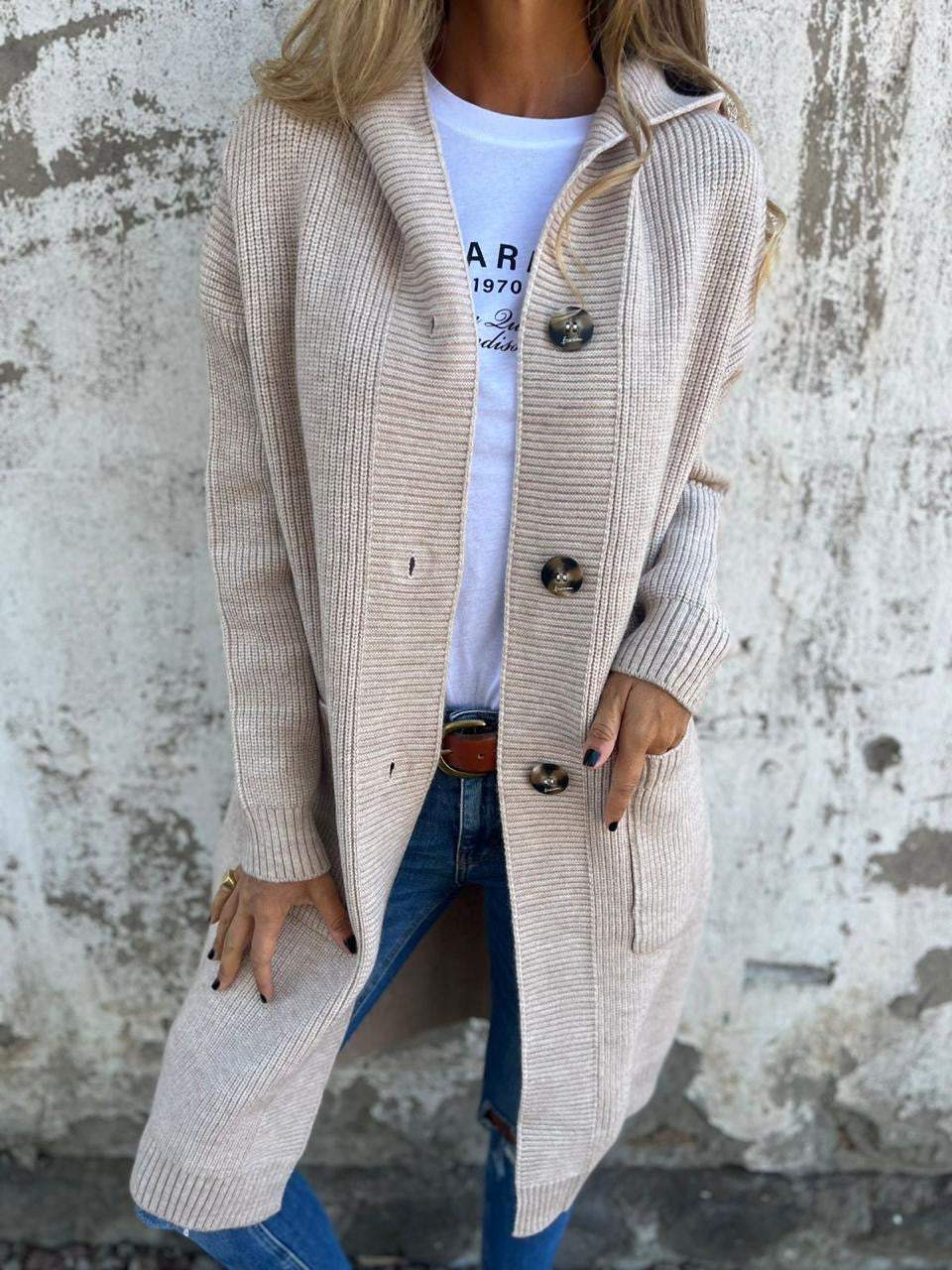Sandra | Long and Elegant Knit Coat