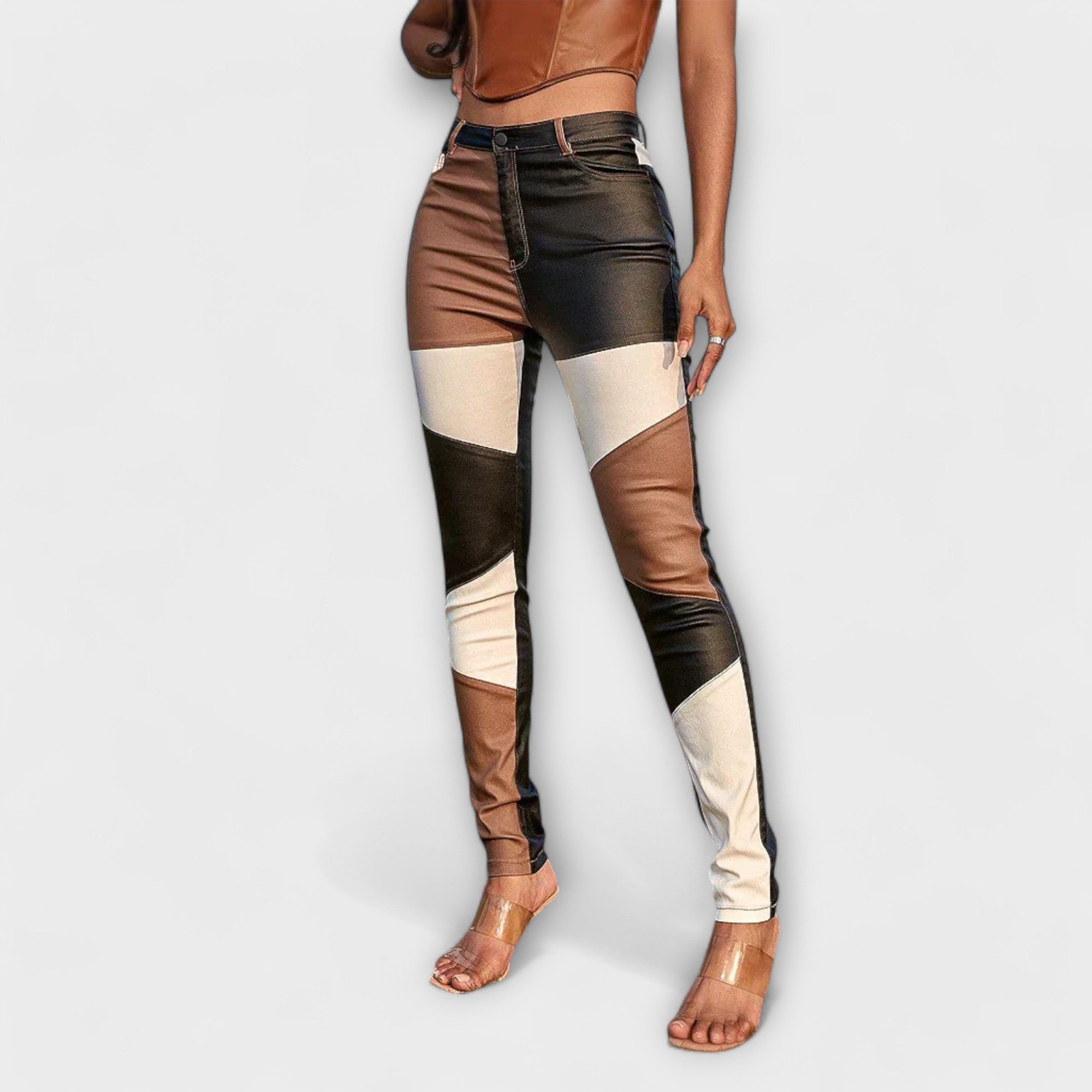 Amélia - Color Block Skinny Pants