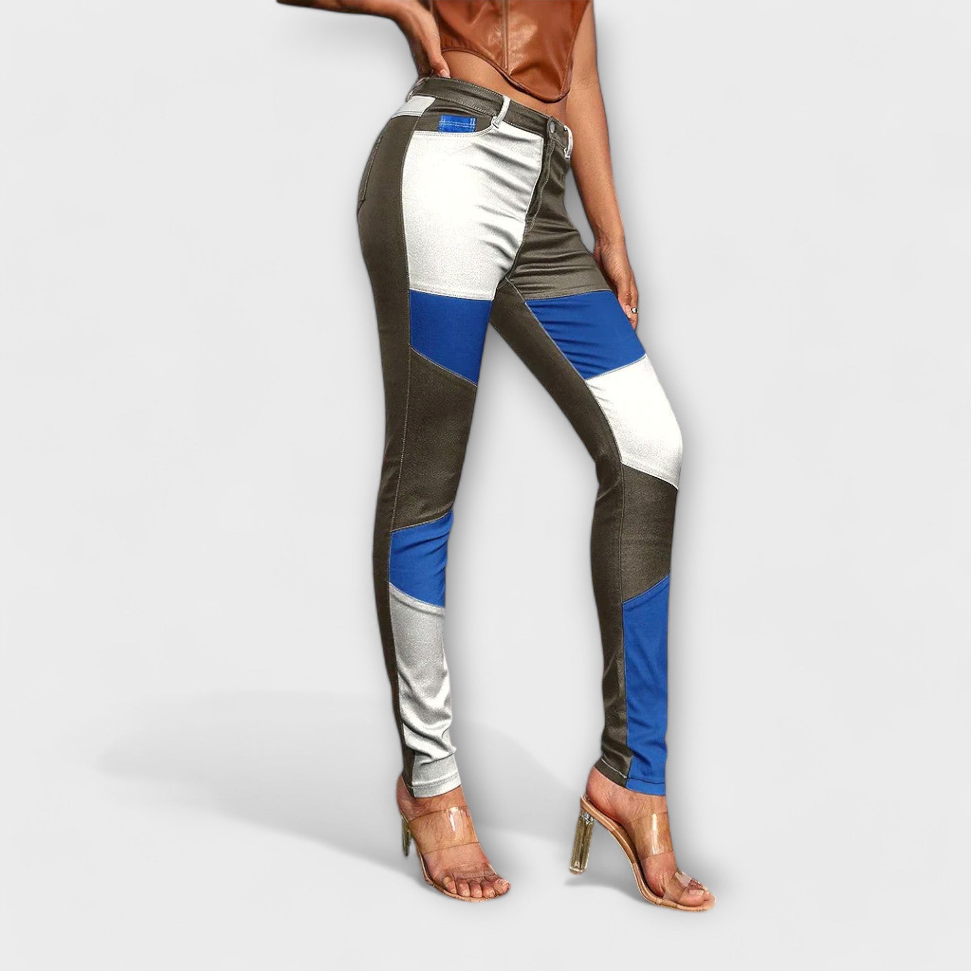 Amélia - Color Block Skinny Pants